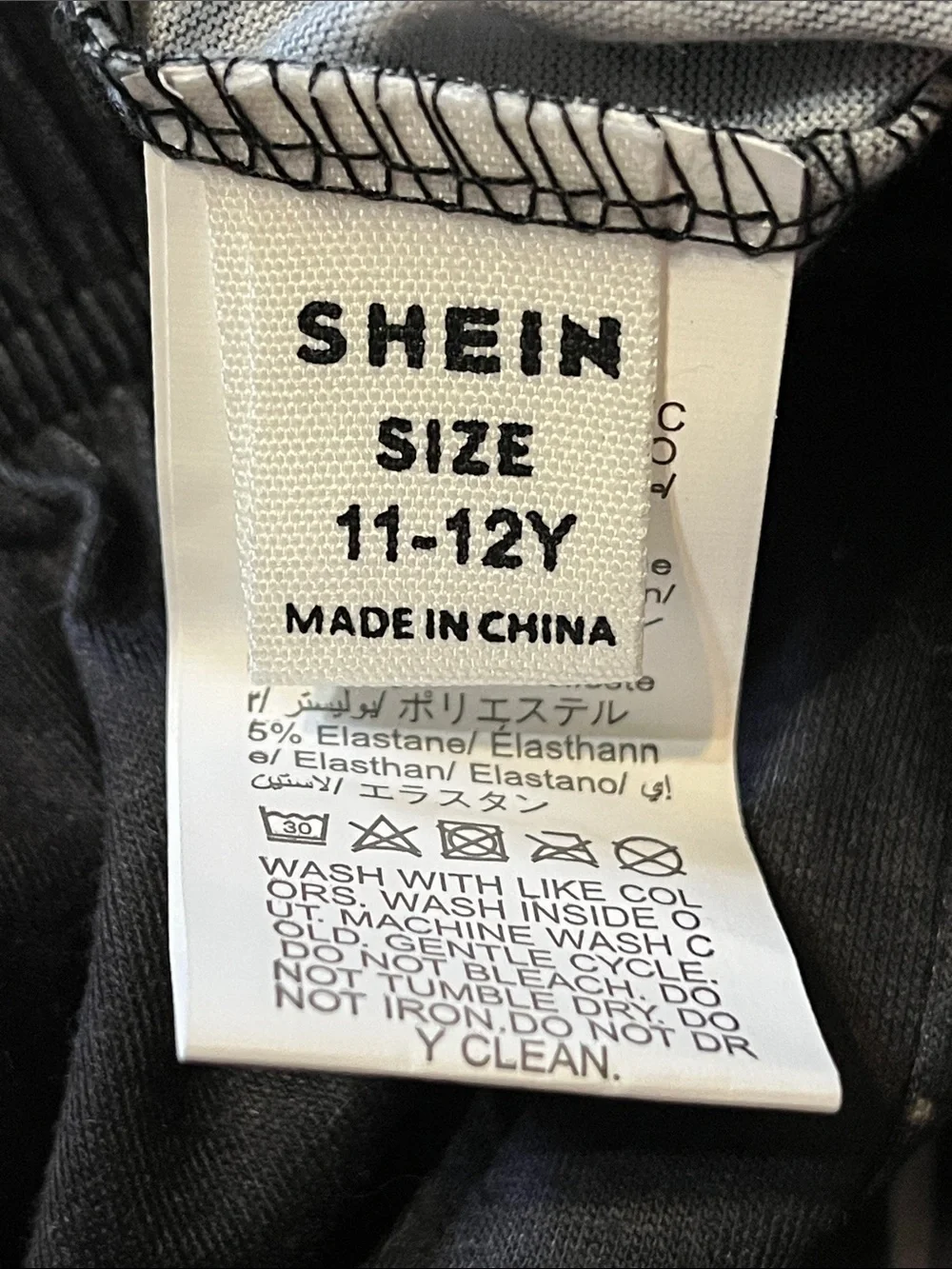 SHEIN Black Soccer 'SCORE!!!' Tee & Shorts Set Size 11-12 year old